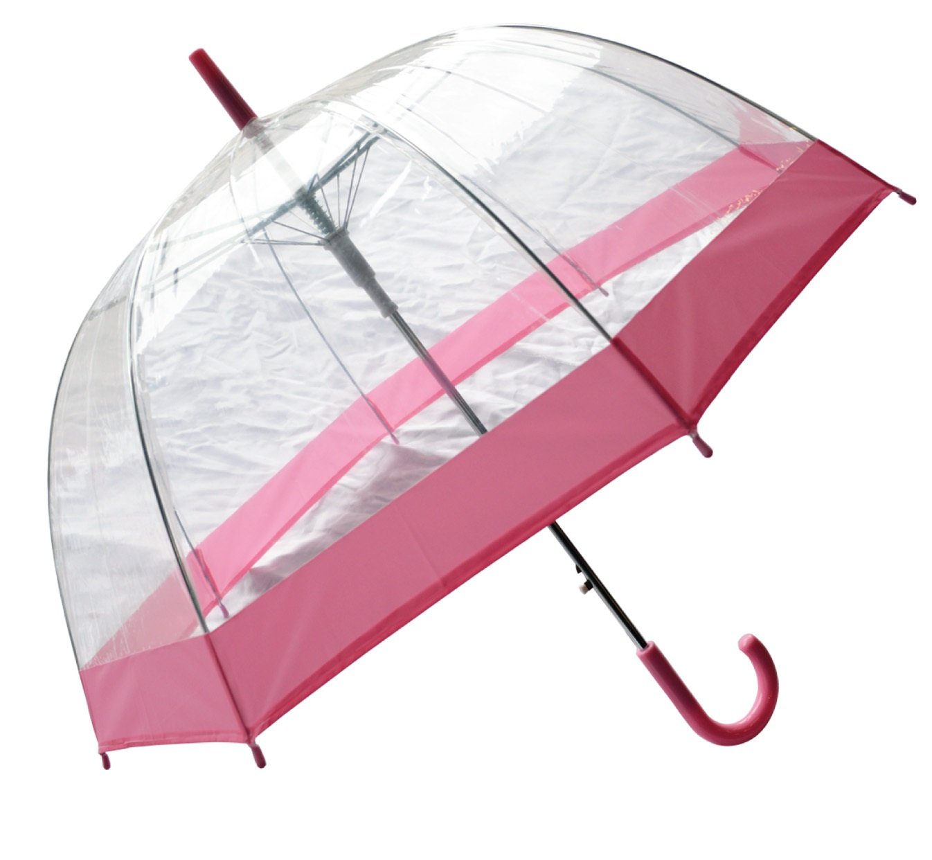 Parapluie transparent en toile et manche acier 7971