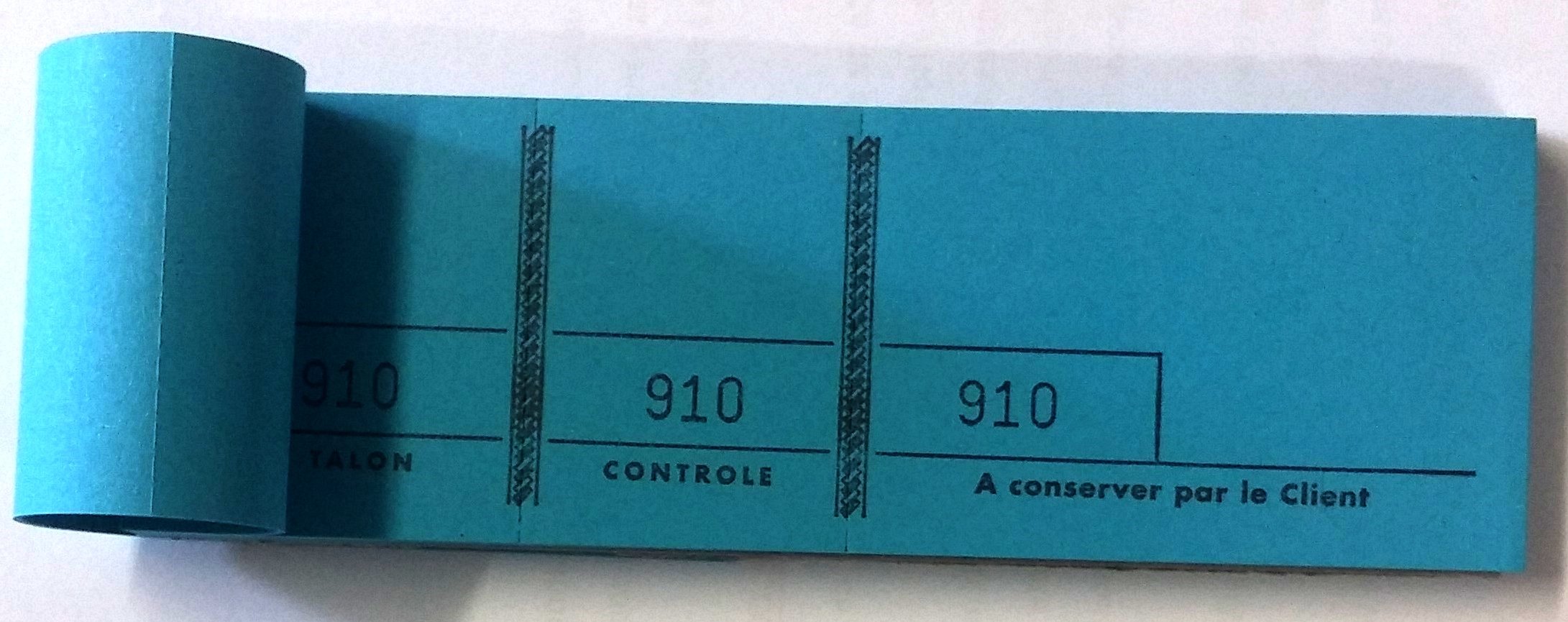 Bloc Passe-partout 100 Feuillets Numérotés De 3 Volets - Format 4,8x15