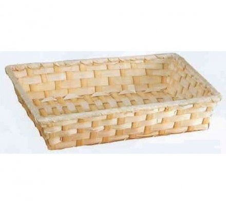 Corbeille rectangulaire bambou naturel