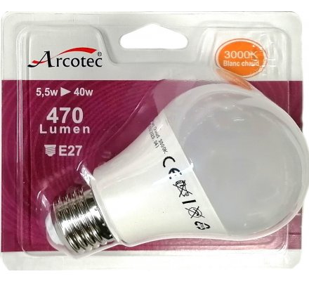 Ampoule LED standard - E27 / 5,5W=40W