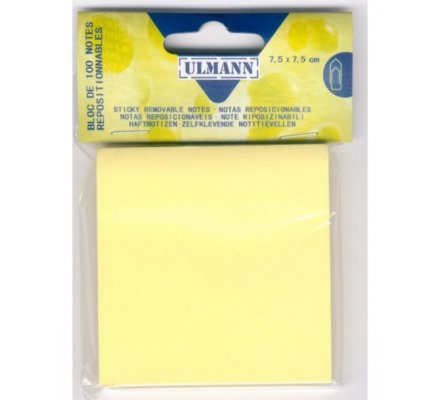 Post-it 7,5 x 7,5 cm repositionnables x 100