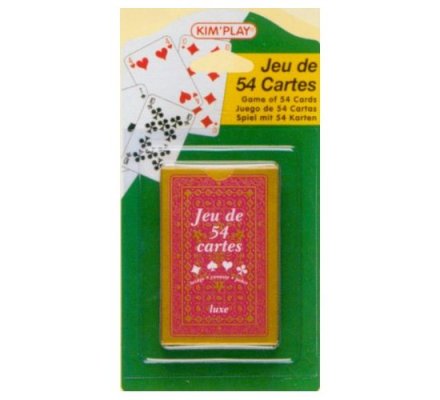 Jeu de 54 cartes sous blister