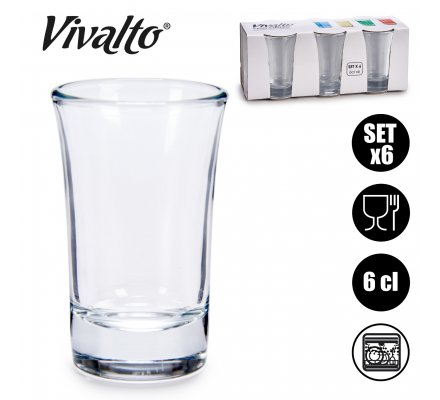 Lot de 6 verres à shot