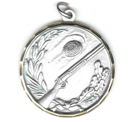 Médaille BALL TRAP argent 50mm