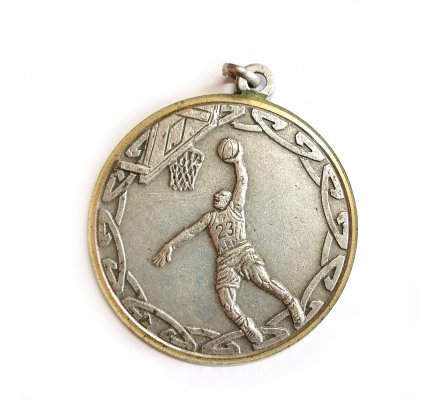Médaille BASKET argent 50mm