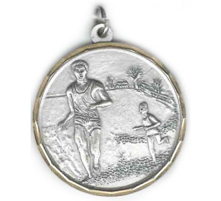 Médaille COURSE A PIED argent 50mm