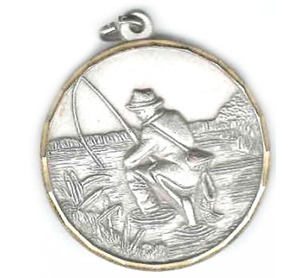 Médaille PECHE argent 50mm