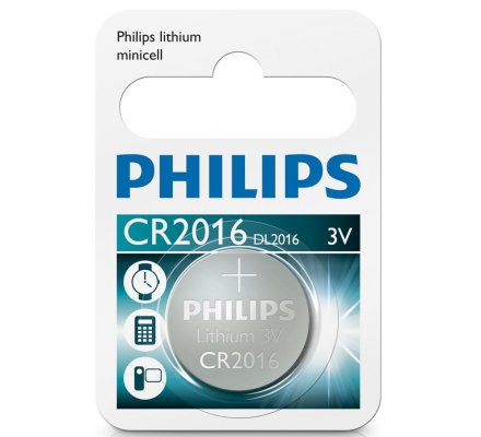 1 pile bouton Philips CR2016 - 3 v