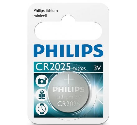 1 pile bouton Philips CR2025 - 3 v