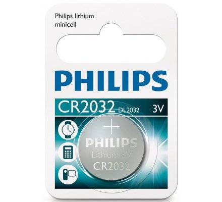 1 pile bouton Philips CR2032 - 3 v