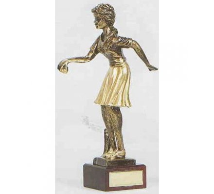 Trophée pétanque femme 30 cm