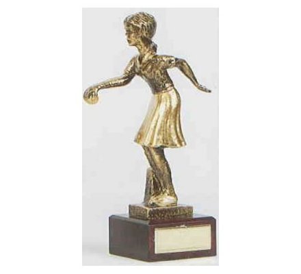 Trophée pétanque femme 23 cm
