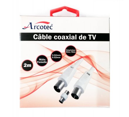 Câble TV coaxial 2M
