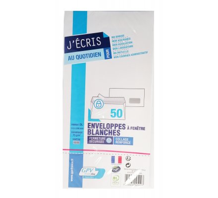 50 Enveloppes FOREVER à fenêtre 110x220 mm