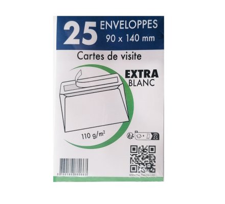 Enveloppes x 25 pour cartes de visite