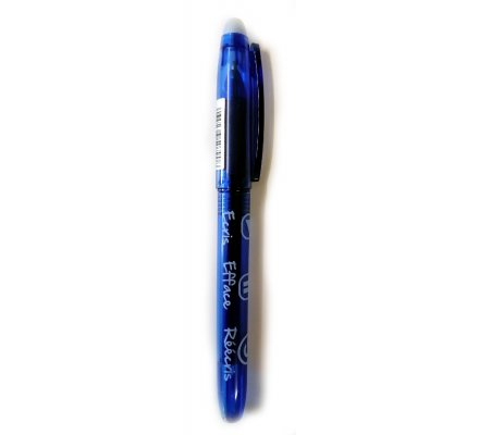 Stylo effaçable / rechargeable bleu