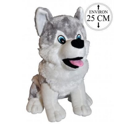 Peluche Husky assis 25cm