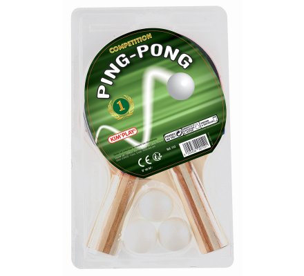 Raquettes de ping-pong x 2 + 3 balles