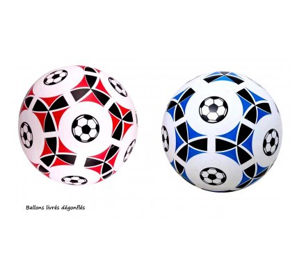 Ballon de Foot enfant rouge ou bleu - 18029