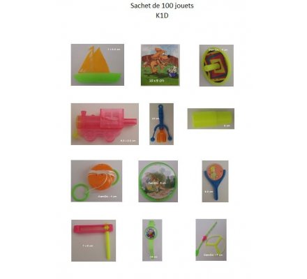 Sac de 100 jouets