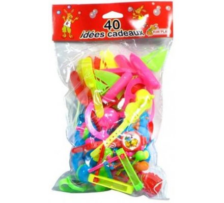 Sac 40 jouets plastiques