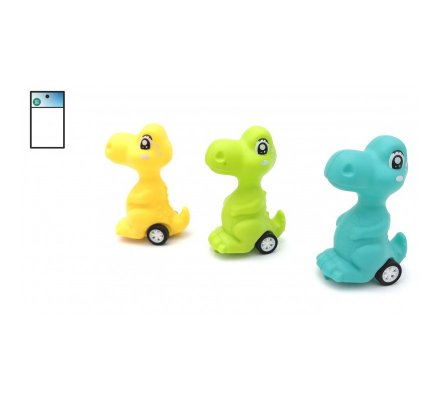 Animal dino 7 cm sur roues