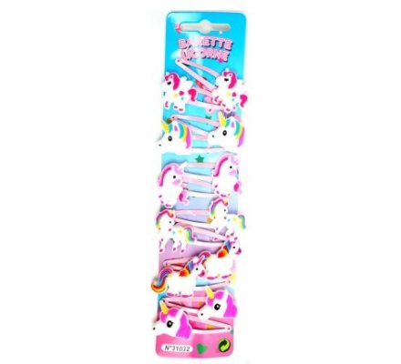 Lot de 12 barettes 'licorne"