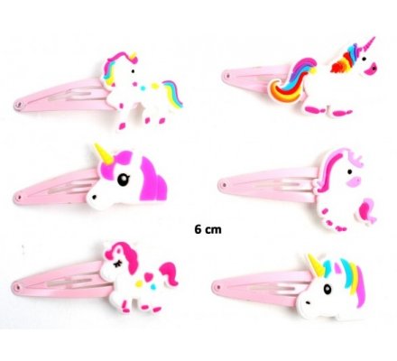 Lot de 12 barettes 'licorne"