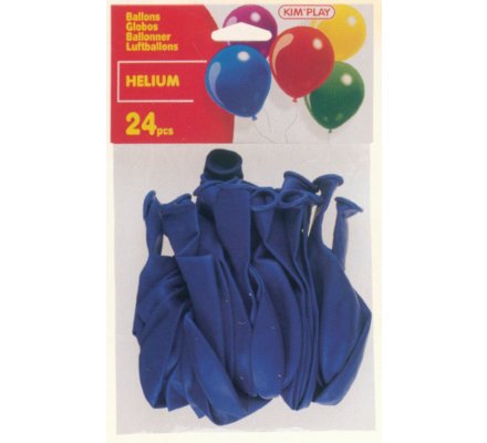 24 ballons Hélium à gonfler / Bleu