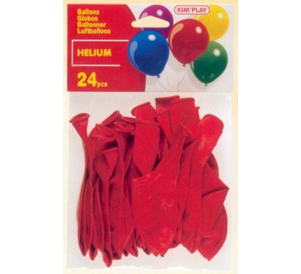 24 ballons Hélium à gonfler / Rouge