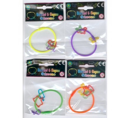 Bracelet x 1 + bagues x 3 en silicone