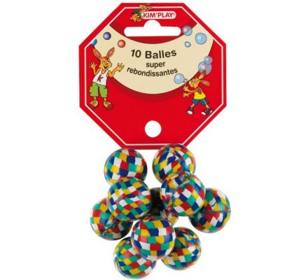 Balles rebondissantes 24 mm x 10