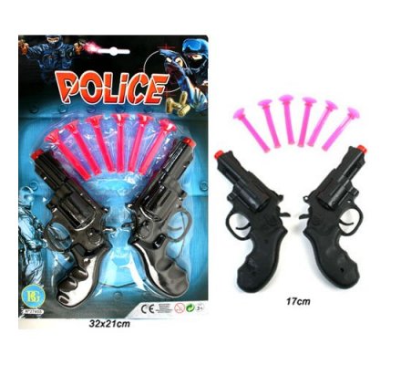 2 pistolets police + 6 flèches