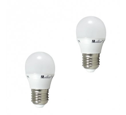 Lot de 2 ampoules LED sphère - E27 / 4,5W=30W