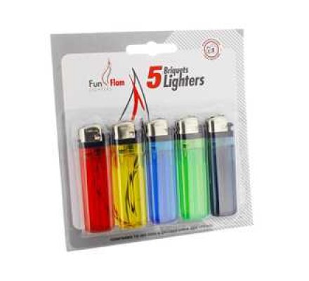 Lot de 5 briquets FUN FLAM