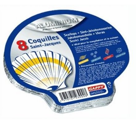 Coquilles St Jacques en alu x 8