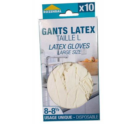Gants jetables x 10 - Taille 8 (grands)