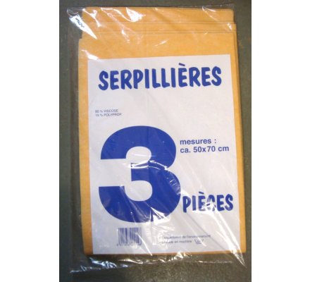 Serpillières x 3 : 50 x 70 cm