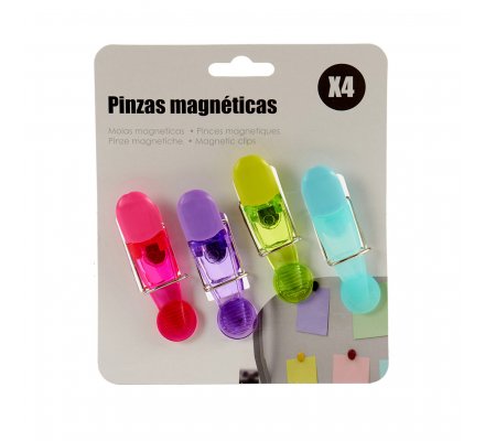 Lot de 4 pinces magnétiques