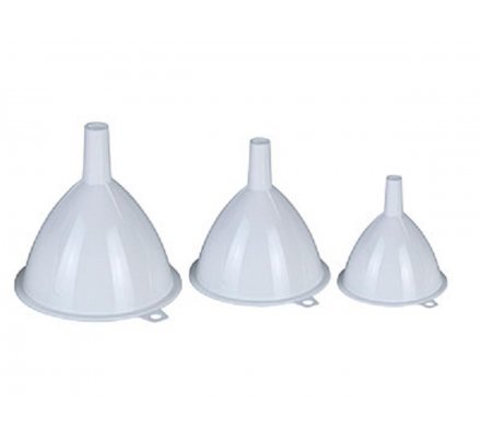 3 entonnoirs en plastique