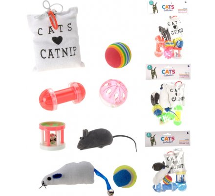 Lot de 8 jouets pour chat