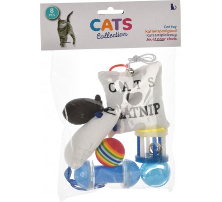 Lot de 8 jouets pour chat