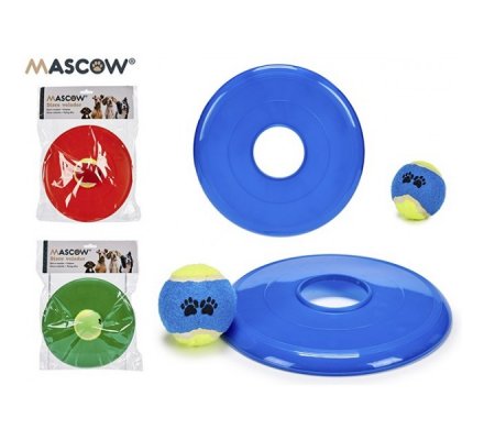 Frisbee avec balle pour chien
