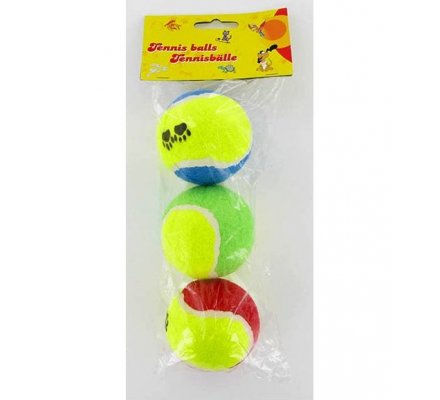 3 balles de tennis / Jouets pour chien