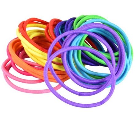 Lot de 40 élastiques cheveux couleur