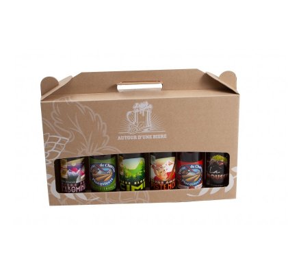 Coffret carton kraft pour 6 bouteilles