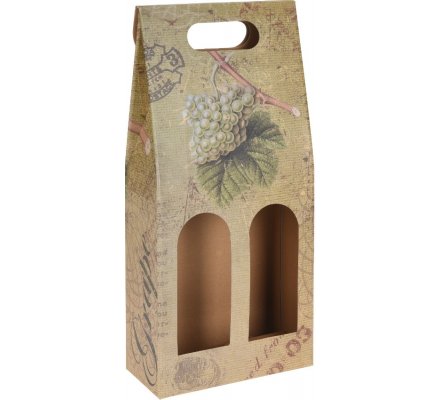 Sac cadeau 2 bouteilles