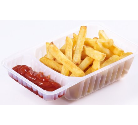 Lot de 100 barquettes frites avec - 17810