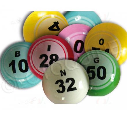 Balles loto numérotées de 1 à 90