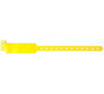 100 bracelets d'identification ''vinyle'' / jaune soleil